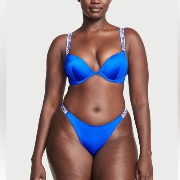 New! Victoria’s Secret wicked shine strap underwire Brazilian bikini 4720 - Picture 10 of 12